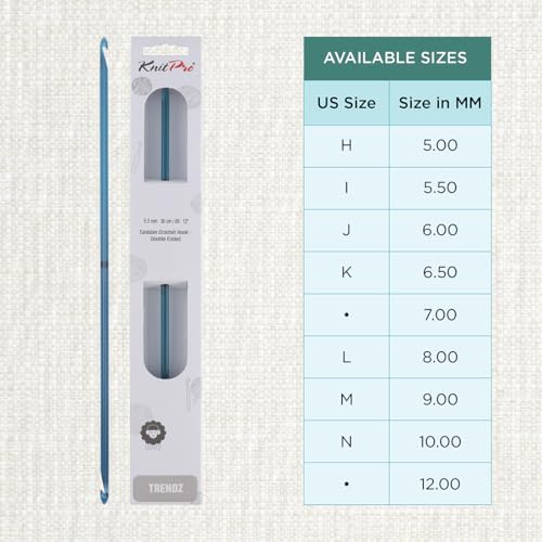 KnitPro Trendz Double-Ended Crochet Hook | US Size I (5.5mm) - size: US Size I (5.5mm)