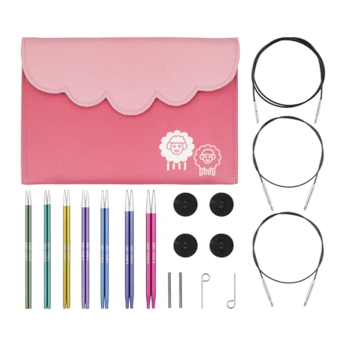 KnitPro Zing Midi Interchangeable Needle Set 5" (13cm) | 7 US Sizes (2.5 to 8) - size: Midi
