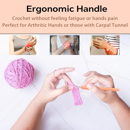 Small Size Crochet Hook Lace Crochet Needle, 1.75mm Crochet Hook, Ergonomic Crochet Hooks，Embroidery Thread Knitting Weaving Tool (1.75 mm) - size: 1.75mm