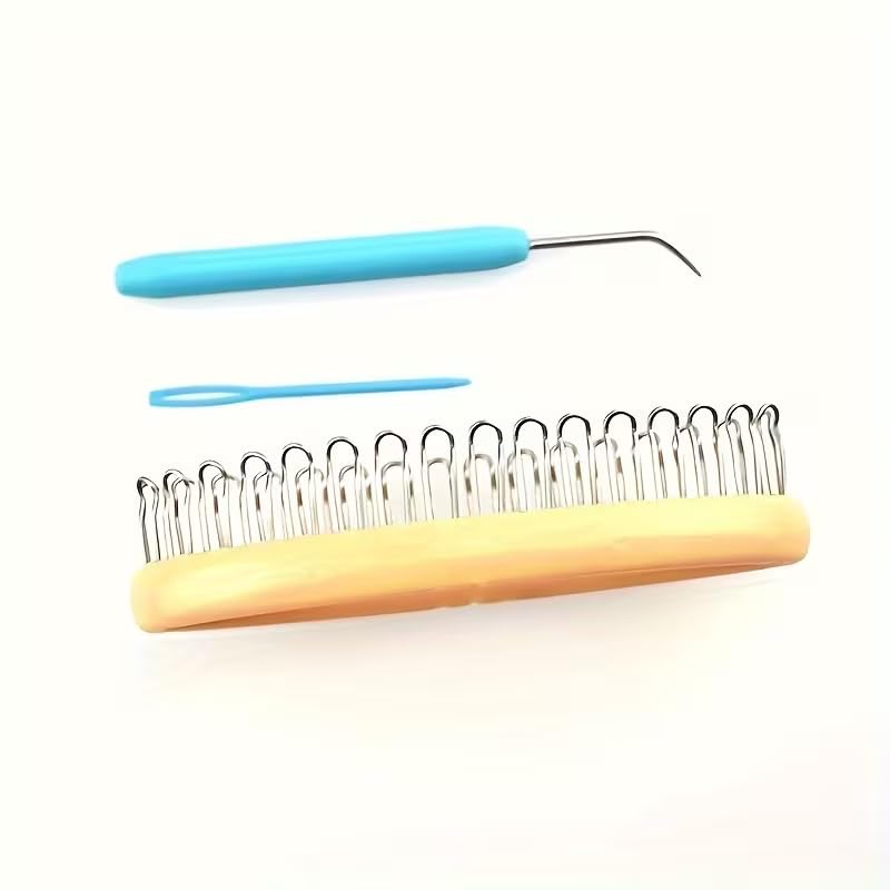 Sock Knitting Machine Kit Mini Circular Knitting Tool with Crochet Hook and Yarn Needle to Make Socks, Hats, Scarves, Crafts, A1