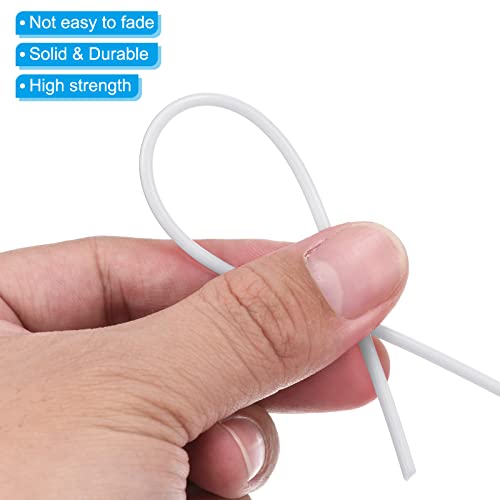 PATIKIL Wicker Repair Kit, 33ft(10m) 2.5mm Round Synthetic Rattan Material Plastic Wicker Woven Set for DIY Craft and Weaving Basket Making, White - color: White