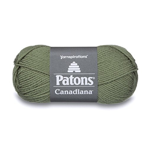 Patons Canadiana Yarn - Solids, Medium Green Tea - color: Medium Green Tea, size: 3.5 oz, 205 yds
