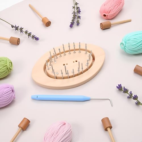 2Pcs Knitting Loom Hook Crochet Hook for Knifty Loom Hook Tool with Handle Knitting Sewing Tools Durable and Fashion, Crochet Hooks