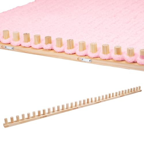 65'' Chunky Blanket Loom, Knitting Loom for Custom Hand Knitting Yarn Chunky, Extra Large Chunky Yarn Loom for Beginners DIY Craft Enthusiasts - color: 65''