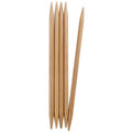 ChiaoGoo Double Point 6 inch (13cm) Bamboo Dark Patina Knitting Needle Size US 10.5 (6.5mm) 1036-10.5