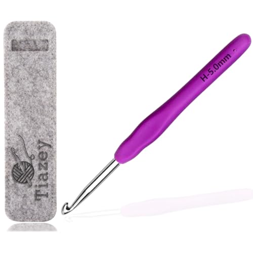 5mm Crochet Hook, Ergonomic Arthritic Crochet Hook,Smooth Extra Long Crochet Needles,Ergonomic Handle, Beginner Crochet Hooks (5 mm) - size: Size 5 mm