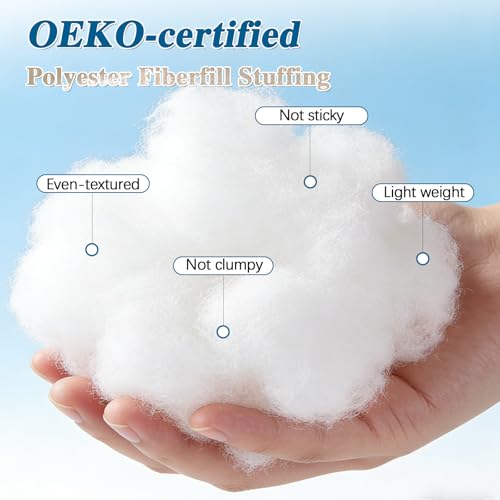 5lb Soft Polyfill Stuffing, Fluffy Pillow Stuffing for Couch Cushion,Pillow | Machine Washable Polyester Fiberfill | High Resilient | Ideal for Stuffed Animal, Cloud Project, Crochet, Pet Bed, Craft