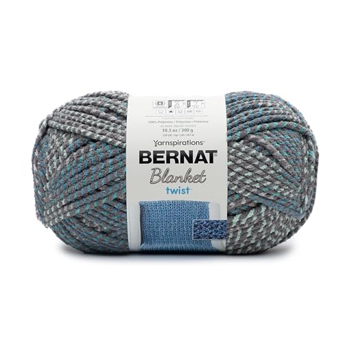 BERNAT BLANKET TWIST, HIGH TIDE - color: High Tide, size: 1 Pack, style: BLANKET TWIST