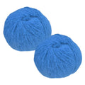 PATIKIL Wool Acrylic Blend Long Pile Yarn 2 Skeins Mohair Yarn Lace Weight for Crocheting Knitting Gloves Hats Socks Scarves, Sea Blue - color: Sea Blue