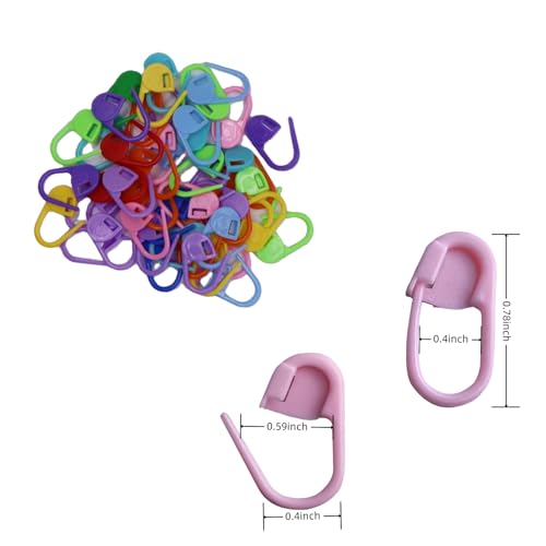 VVZOWW Knitting Tool Manual Counting Device Sweater Pole Crochet Knitting Counter 2PCS Pink - color: Pink