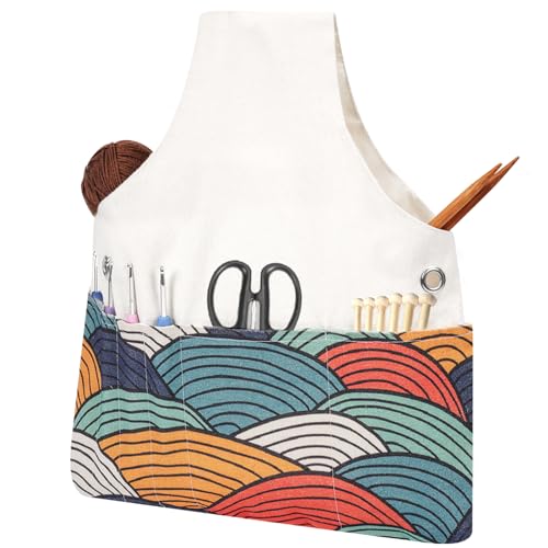 TOGETRUE Yarn Bag, Knitting Crochet Tote Bag, Yarn Storage Bag Organizer | Lightweight, Portable - color: Color Arc, size: Large