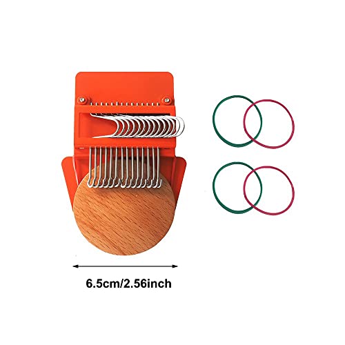 Andy's Orchids 14 Hooks Darning Loom, Small Loom, Darning Machine Loom, Speedweve Type Weave Tool, Fun Mending Loom, Makes Beautiful Stitching, Metal DIY Textile Tools for DIY Mending Jeans Clothes