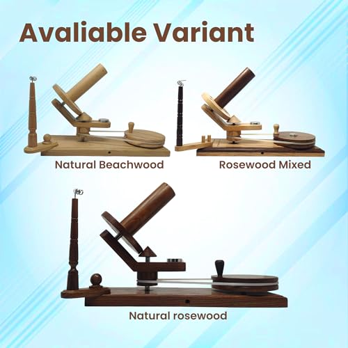 Hand Operated Yarn Ball Winder | Swift, Yarn, Wool, and String Holder| Knitting & Crochet Accessories Galaxy Indiacraft - color: Winder Brown Multi