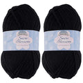 JubileeYarn Snow Blossom Yarn - DK Superwash Wool - Black - 2 Skeins - color: 01 Black, size: 2 Skeins