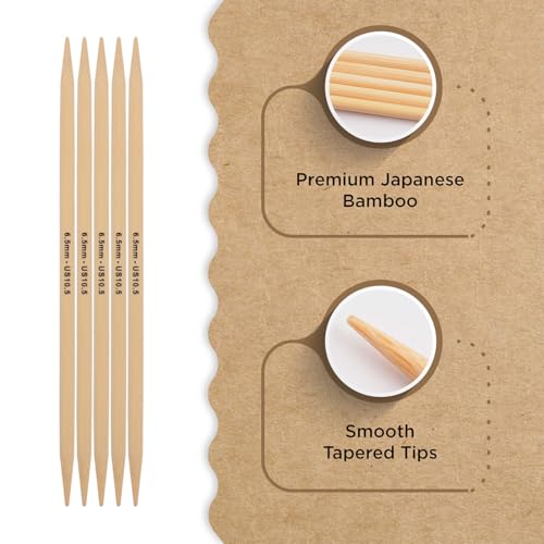 Knitter’s Pride Bamboo Luxe Double-Point Needle 8""(20cm) - US 10.5(6.5mm) - size: 6.50mm