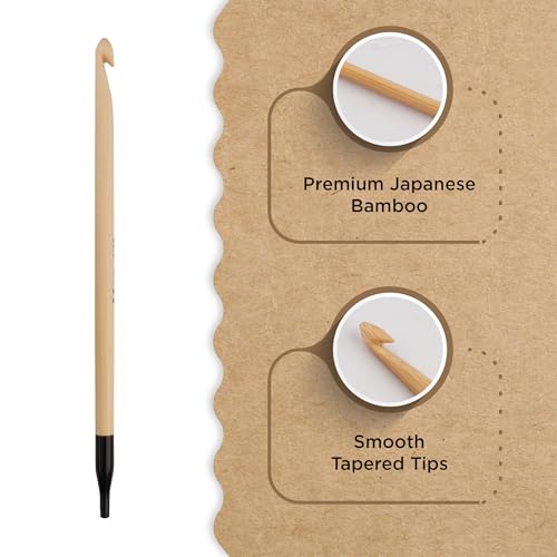 Knitter’s Pride Bamboo Luxe Afghan/Tunisian Crochet Hook - US J(6mm) - size: 6.00mm