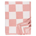 Gerber Unisex Baby Cozy Soft Silky Mink Checkerboard Grid Blanket, Pink Check, One Size - color: Pink Check