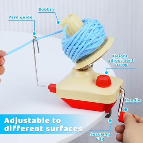 BUTUZE Yarn Winder, Ball Winder for Crocheting, Manual Yarn Ball Winder, Quick Install Efficient Yarn Ball Maker Tool for Crafting Enthusiasts - size: 53 PCS