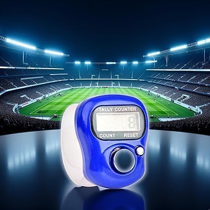 Blue Electronic Finger Counter, Handheld LED Digital Row Counter with Ring for Golf, Hand Tally Counter for Hair Care Users, Unisex, 1 Count