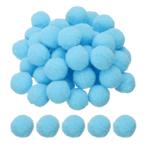 PATIKIL 1inch Pom Poms for Crafts, 500pcs Small Pompoms for Crafts Mini Puff Balls Bulk High Elasticity Fuzzy Balls for Hats Christmas Art DIY, Blue - color: Blue, size: 1inch