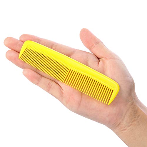 Leinuosen 12 Pieces Pocket Hair Combs, Fine Tooth Combs, Colorful | Plastic Hair Care for Men Women, Portable Travel Size, for Barber Salon Hair Dressing Use, Not Breakable, Peines Para Cabello - color: Yellow, Purple, Green, Blue, Red, Pink
