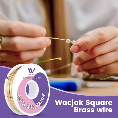 Square Brass Wire 16ga, 30ft – Premium Raw Brass for DIY Jewelry Making - color: 16 Gauge(1.3x1.3mm)