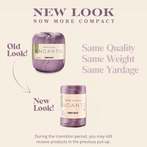 CIRCULO Encanto Yarn 100% Viscose - Luxury & Shine - Light Worsted Weight Yarn - 140 yds, 3.52 oz - Color 8473 - Aluminum - color: 8473 - Aluminum, size: Encanto - DK #3