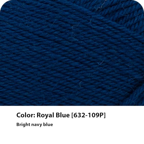 Lion Brand Yarn, Wool-Ease Recycled Crochet Yarn, Royal Blue, 1 Pack | Recycled Worsted Weight Wool Acrylic Blend Knit & Crochet Fiber for Warm Blankets, Cozy Sweaters, Fall & Winter Hats - color: Royal Blue, size: 1 Pack