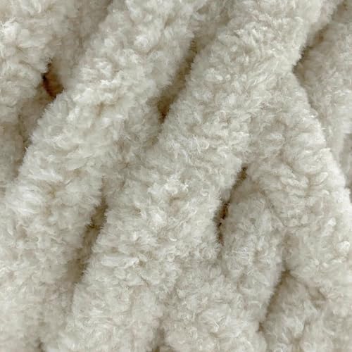 S Sensy Chunky - Polyester Gauge #7 Jumbo Yarn 2 Skeins Ecru 28 Yards 7oz - color: Ecru, size: 2 Skeins