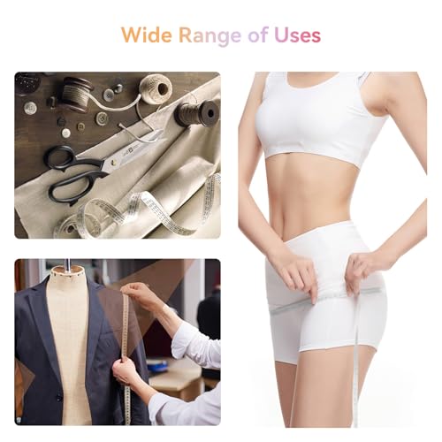 Mini Retractable Soft Tape Measure for Sewing, Cloth, Fabric, Body Measurements - color: peony