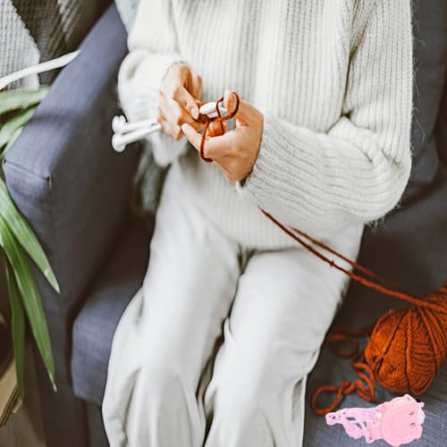 VVZOWW Knitting Tool Manual Counting Device Sweater Pole Crochet Knitting Counter 2PCS Pink-01 - color: Pink-01