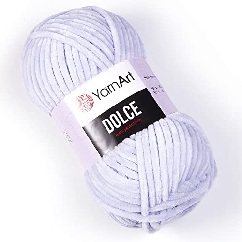 Yarn Art Dolce Yarn 100% MicroPolyester Velvet Blanket Amigurumi Super Bulky :6 Baby Chenille Yarn (1 Skein) (776) - color: 776