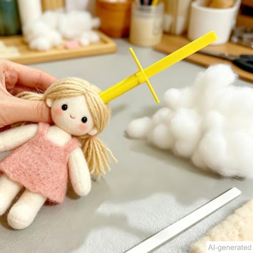Cotton Stuffing Tool and Plush Doll Filling Tool, 2 Pieces, for Crochet, Quilting, Soft Doll, and Knitting Projects
