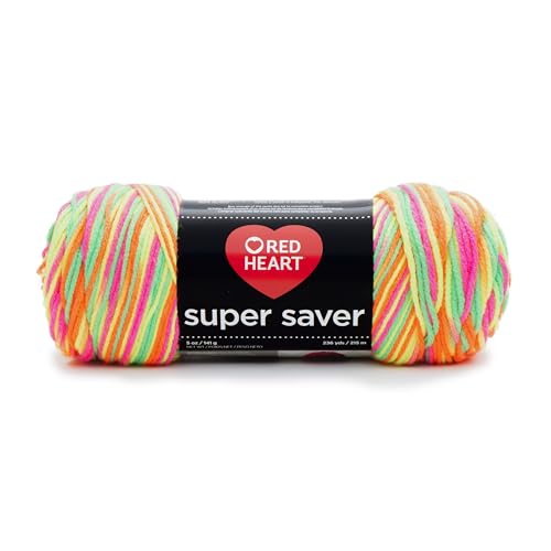Red Heart Super Saver Yarn - Day Glow - color: Print - Day Glow, style: Print