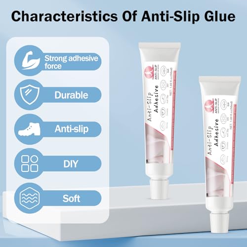 Sock Stop Glue, Washable Anti Slip Adhesive for Socks and Fabrics 50ml | Add long-lasting grip to socks and fabrics with a washable waterproof anti-slip coating. - color: CLEAR