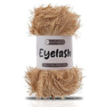 Makromecity Eyelash Yarn – Fuzzy Fun Fur Yarn, 3.53 Oz (100g) 150 yd (140m), Weight 3 Light, Premium Polyester Novelty Feather Yarn for Scarves, Amigurumi, Plush Toys & Craft (Camel, 1 Skein) - color: Camel, size: 1 Skein