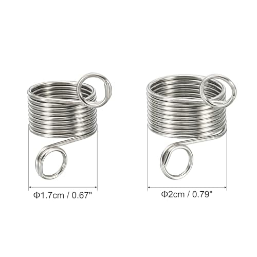 Knitting Crochet Loop Ring for Fingers, 2 Set Adjustable Metal Yarn Tension Ring Open Crochet Holder for Faster Knitting Craft DIY, Silver