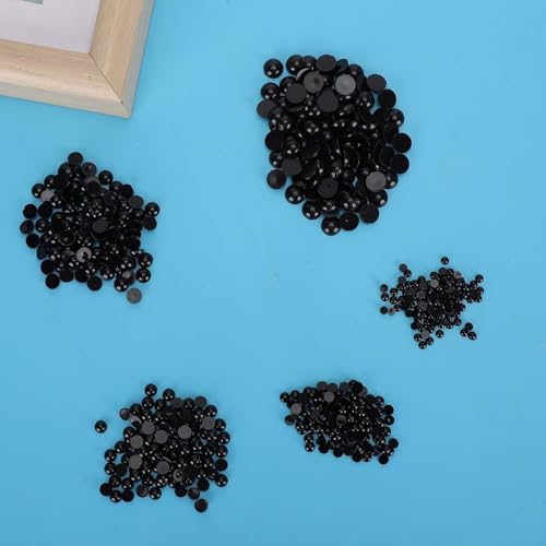 MOPFOL 500pcs Black Plastic Safety Eyes - Flat Bottom Domed Buttons for Doll Making, DIY Crafting & Sewing Accessories(S) - size: S