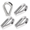 M5 Wire Rope Thimble, 304 Stainless Steel Thimble for 5/32-3/16 Inch Diameter Wire Rope, 50 Pieces - size: M5