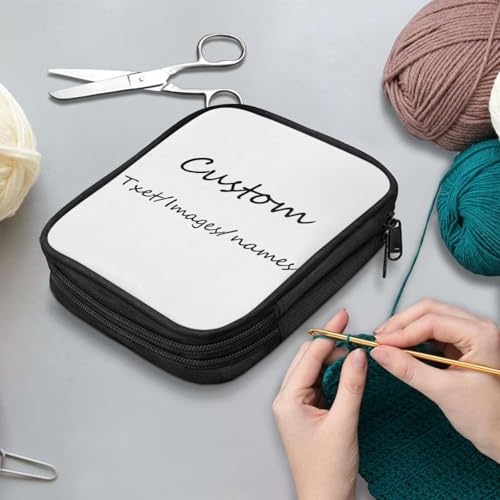 Personalized Crochet Hook Case Custom Crochet Organizers and Storage for Travel - color: Custom