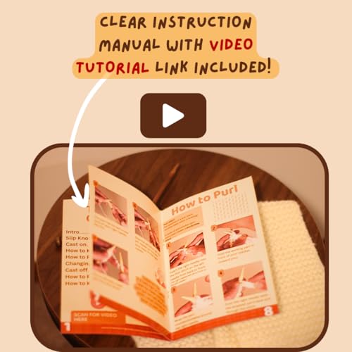 MaconGoods Grandma's Knitting Kit - Complete Knitting Kit for Beginners - Includes Beginner Yarn, Bamboo Needles, Video Tutorial, and Written Guide & More - Easy Learn to Knit Kit - style: Standard