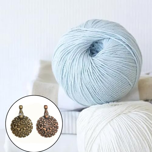 5 Pcs Yarn Cutter Pendants, Metal Thread Cutter for Knitting & Crochet, Multi-Color Portable DIY Sewing Tools with Keychain Hole