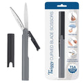 Plus Pen Style Non-Stick Compact TSA Twiggy Scissors with Cover, Charcoal - color: Charcoal, size: 1-Pack