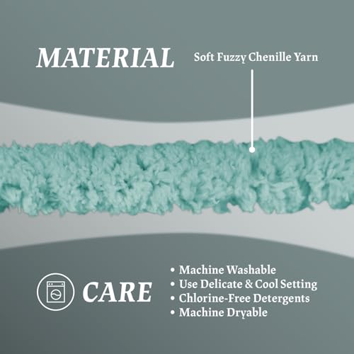 Jumbo Chunky Chenille Yarn for Hand Knitting Crochet – 8 Skeins × 8 oz (25 yds Each) Super Soft Thick Bulky Yarn for Blankets, Scarves, Cushions & DIY Crafts (Light Blue) - color: Light Blue (Chenille)