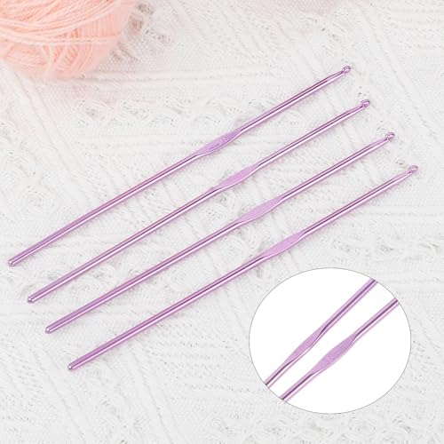 12 PCS 3 mm Crochet Hook Small Aluminum Crochet Needles Bulk for Crocheting Yarn Knitting Beginners Women Adults - color: 3mm