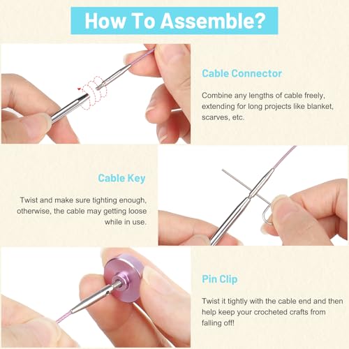 Aeelike 9 Pair Interchangeable Knitting Circular Needles Set 3-8.0mm, Black | Aluminum Interchangeable Knitting Needles with 4 Cables, Smooth Complete Needles Set for Socks Blankets Sweaters, Ideal Gift - color: Black
