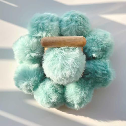 MIUPOO Craft Pom Pom Balls,Large Poms Costume Accessory, Pom pom Balls for Arts and DIY Creative Crafts Decorations,3 Inches,20 Pieces,Lake Blue. - style: Lake blue
