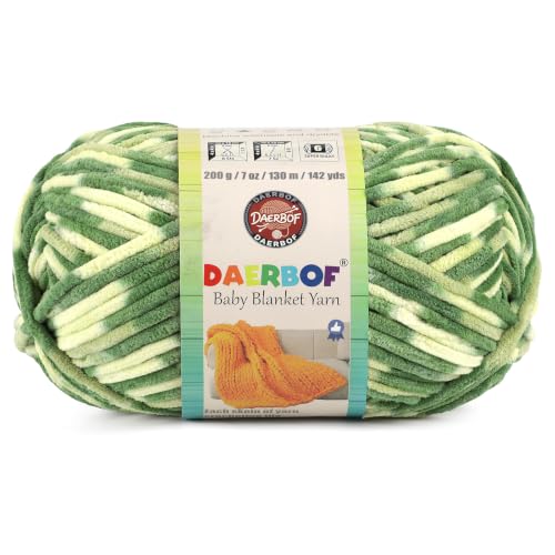 #6 Super Bulky Blanket Yarn for Crocheting - Chunky Chenille Yarn | 1 Skeins(Each 7.05oz/200g, 142yds/130m), Soft Plush Thick Yarn for Knitting Crocheting Quick Blankets Amigurumi Projects - color: Fresh Green