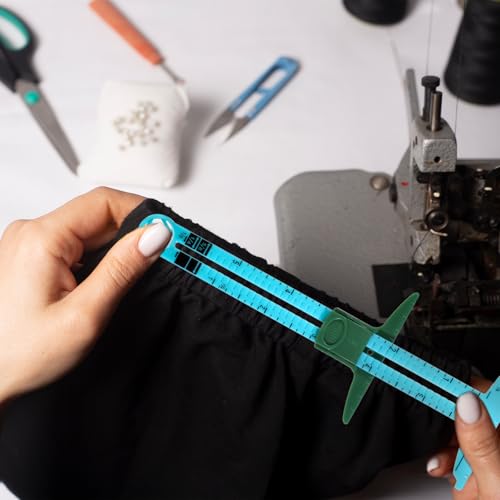 4 Pcs Sewing Gauge Sewing Measuring Tool T-Shaped Fabric Quilting Ruler 5-in-1 Sliding Gauge Measuring Sewings Ruler Sliding Gauges Rulers for Quilting Knitting Sewings and Crafting