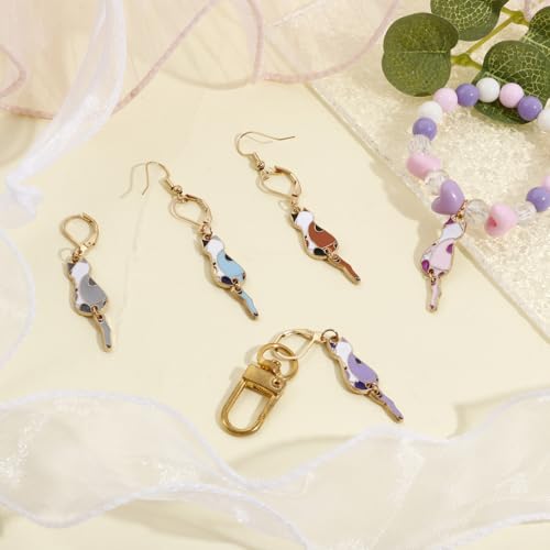 DoreenBeads Stitch Markers for Crocheting and Knitting | Alloy Enamel Crochet Marker Crochet Gifts for Knitting Weaving Sewing Accessories Quilting Jewelry Making - color: On Cat's Back